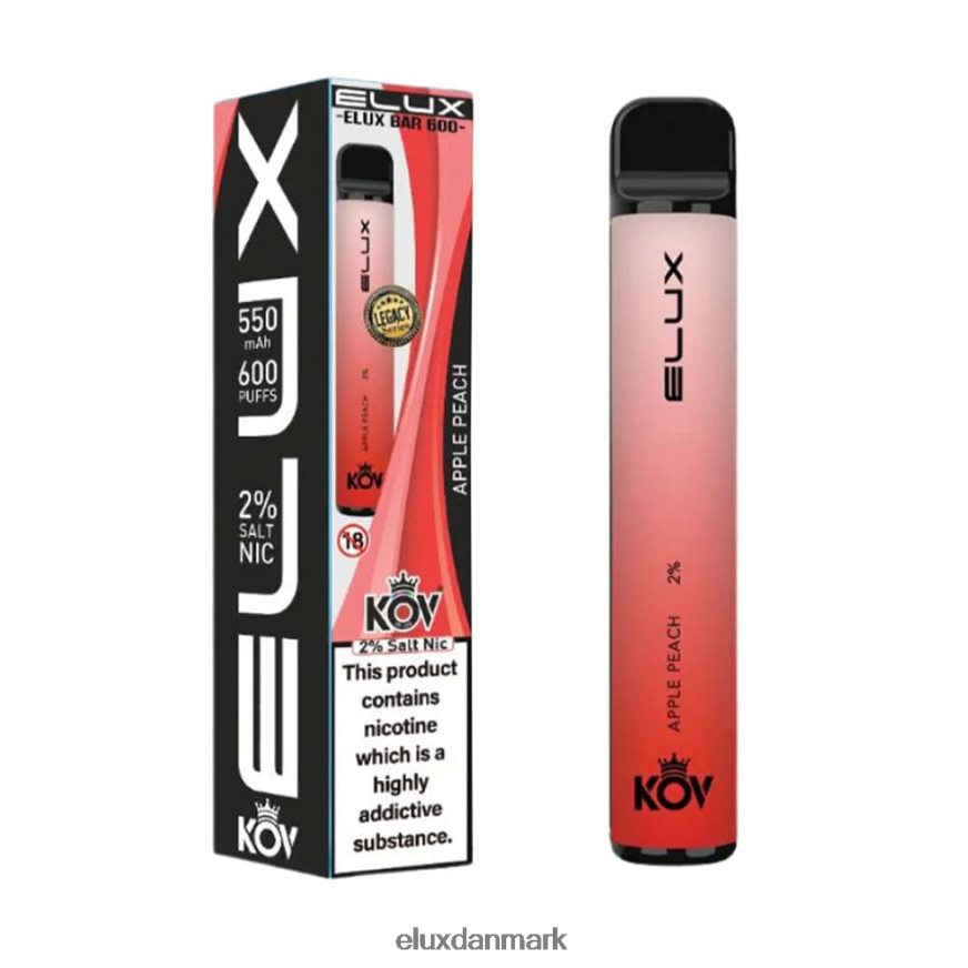 Elux Bar legacy serie engangsvape æble fersken 88N0HR103 Elux Vape Amazon