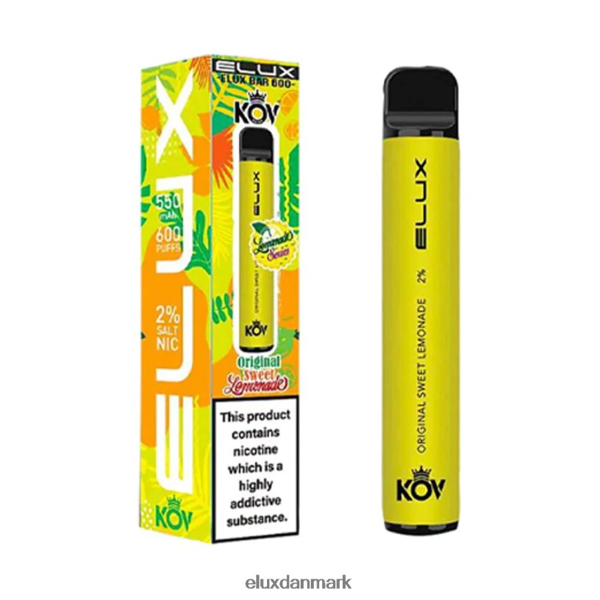 Elux Bar Lemonade Series original engangsvape sød limonade 88N0HR8 Elux Vape Flavours