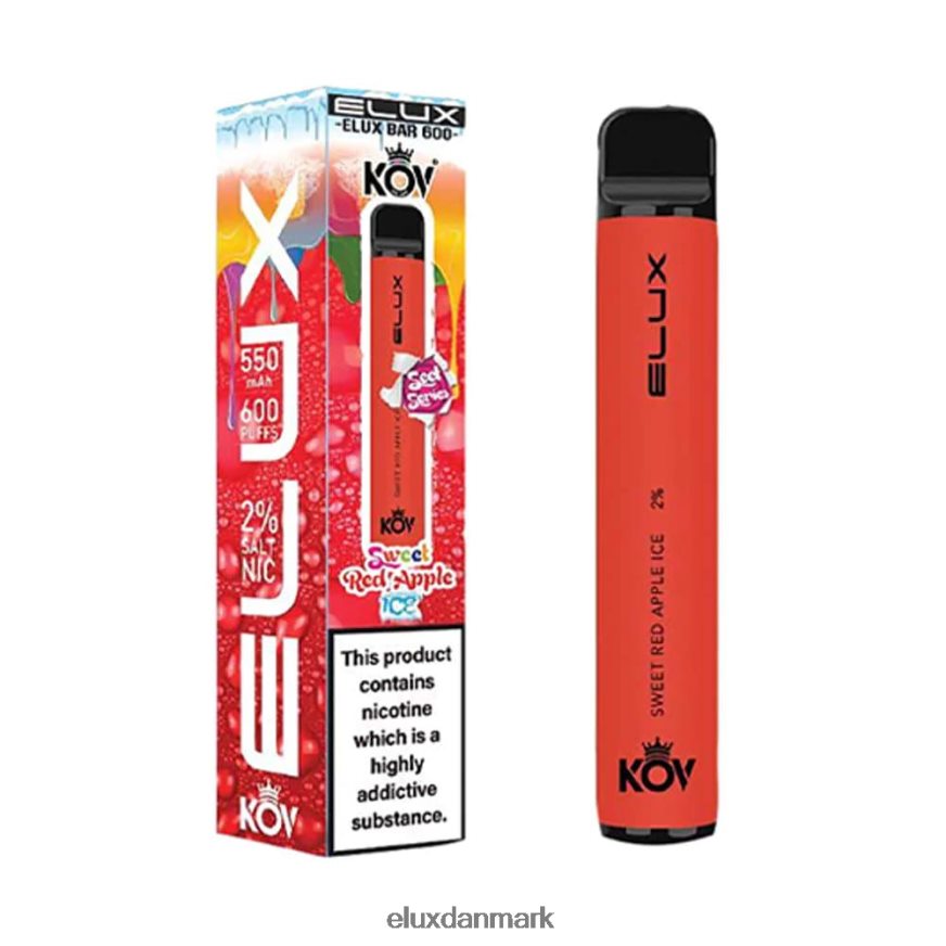 Elux Bar sød serie engangsvape sød rød æbleis 88N0HR11 Elux Wholesale Danmark