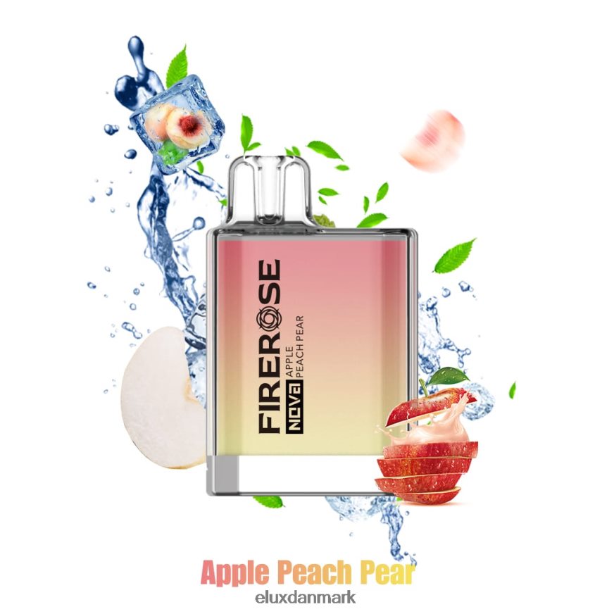 Elux Firerose Nova 600 pust engangsvape æble fersken pære 88N0HR20 Elux Vape Liquid Flavours