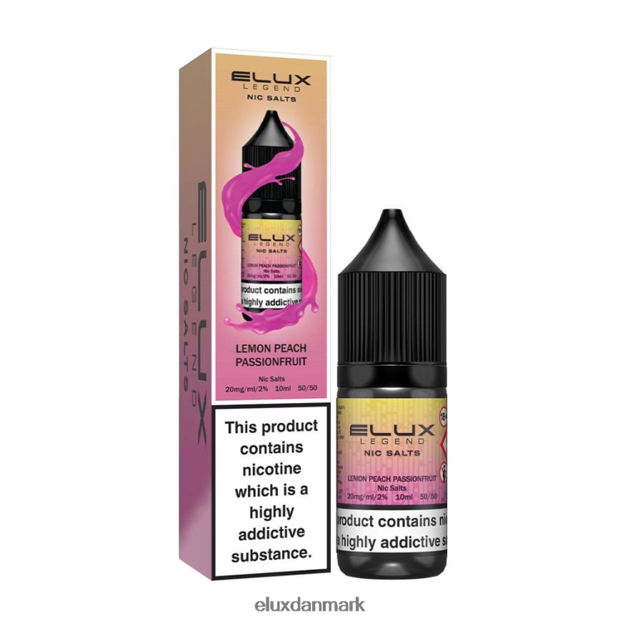 Elux Legend fint salt 10ml citron fersken passionsfrugt 88N0HR70 Elux Vape Liquid Flavours